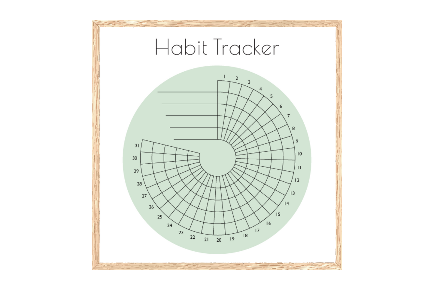 Monthly Round Habit Tracker (two tone)