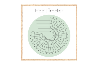 Monthly Round Habit Tracker (two tone)