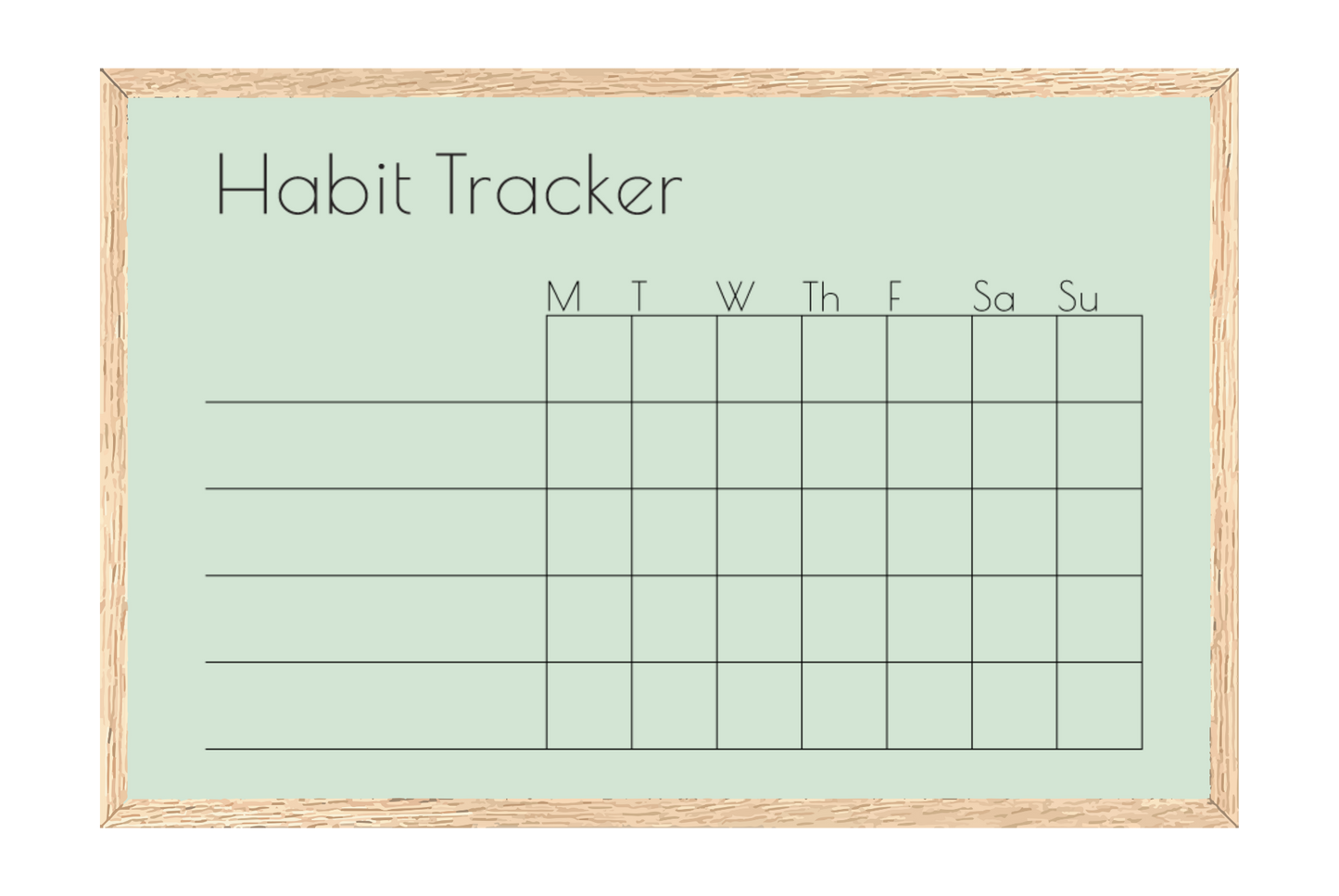 Weekly Habit Tracker (Squares)