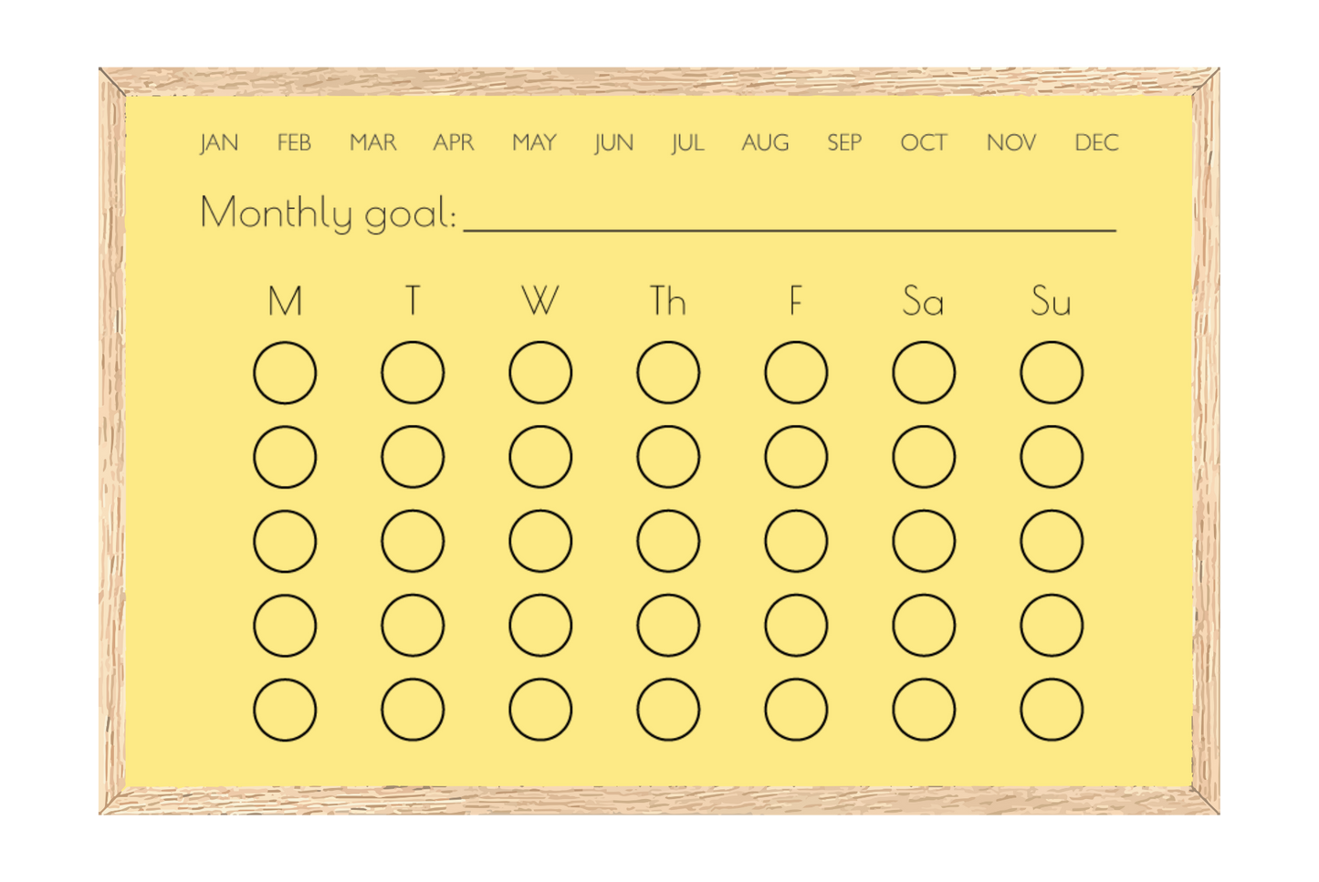 Monthly Habit Tracker (Circles)