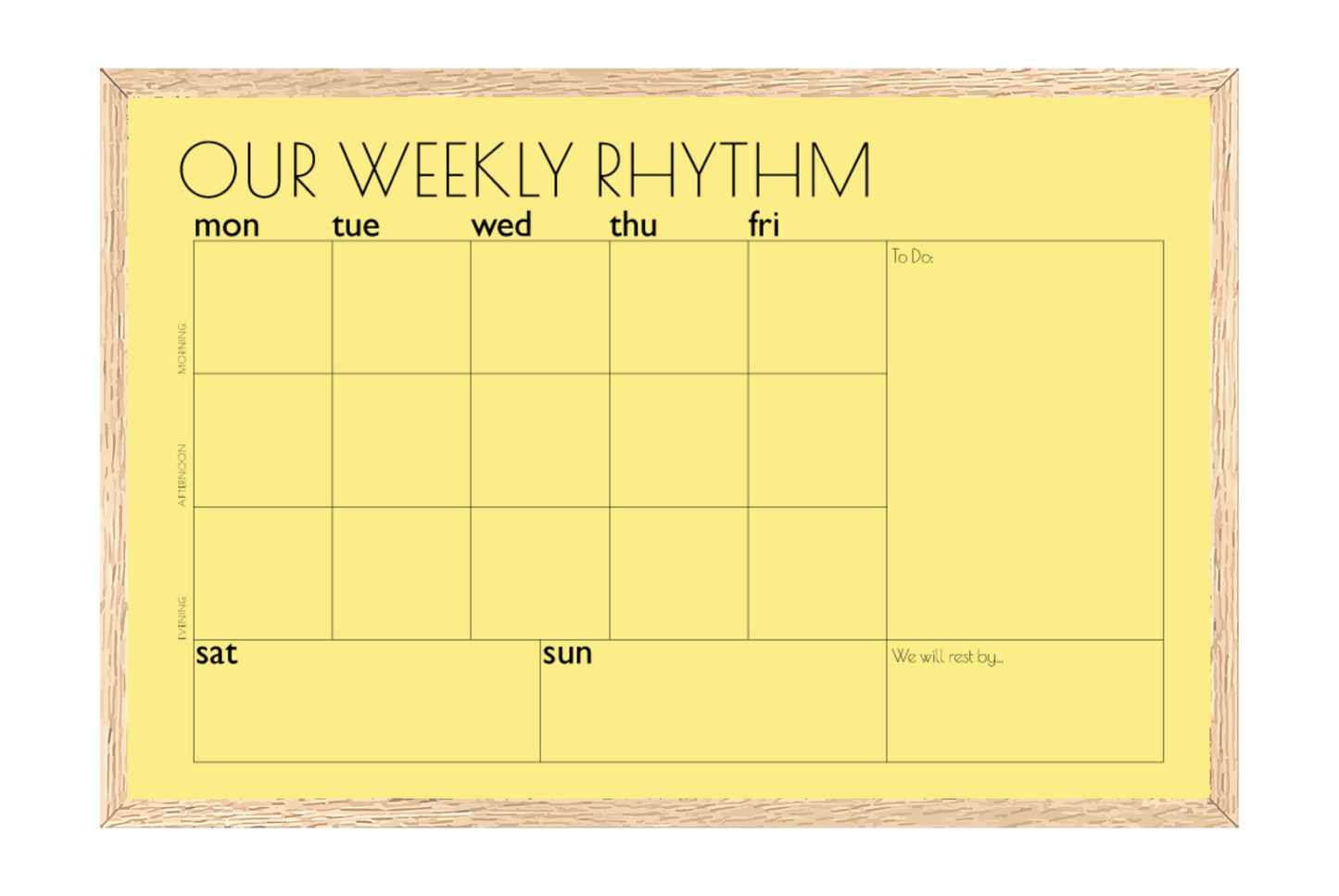 Weekly Rhythm Planner