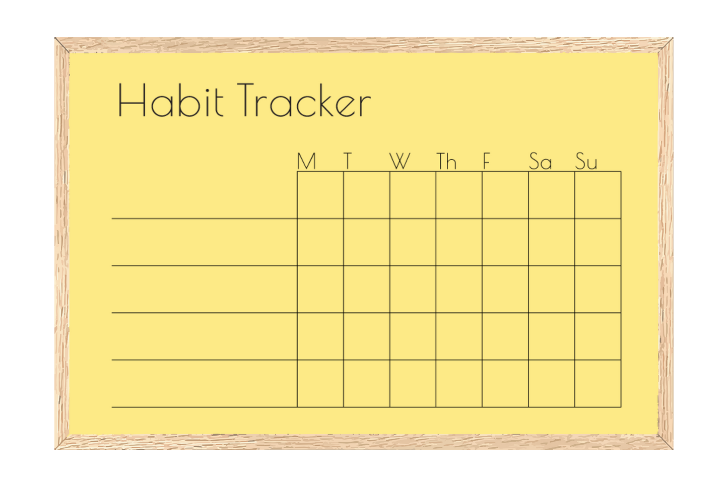 Weekly Habit Tracker (Squares)