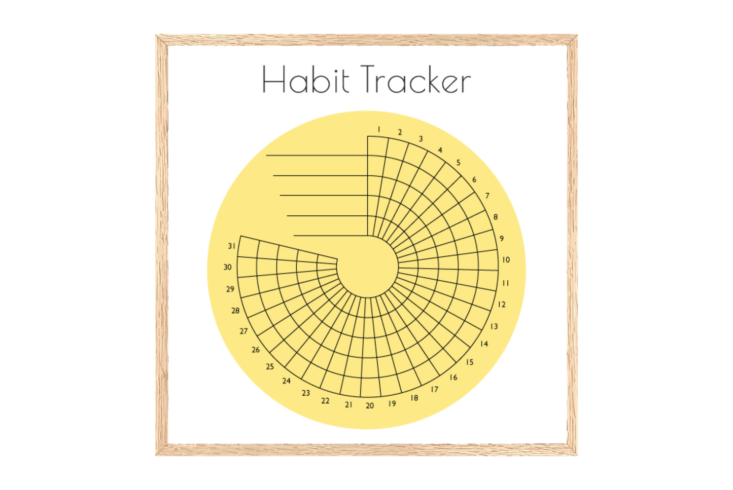 Monthly Round Habit Tracker (two tone)