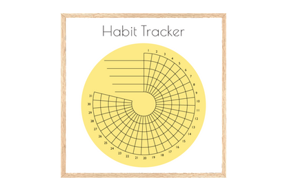 Monthly Round Habit Tracker (two tone)