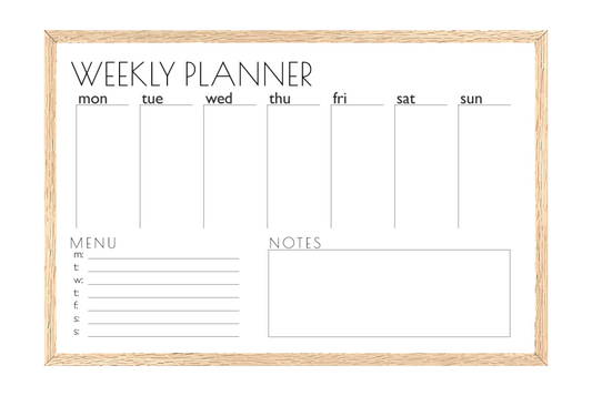 Weekly Planner + Menu