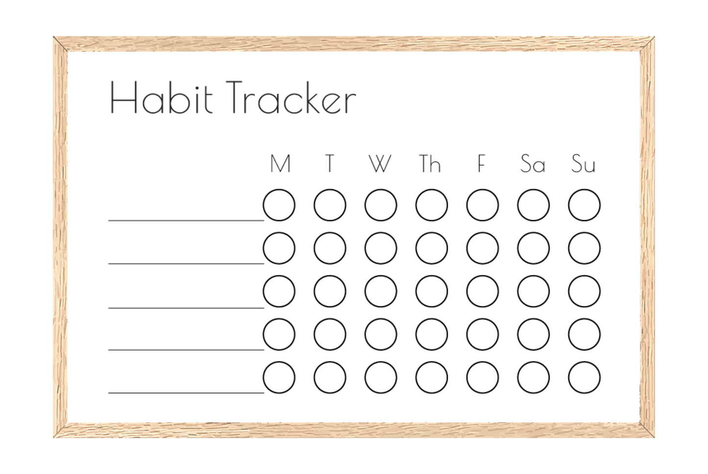 Weekly Habit Tracker (Circles)