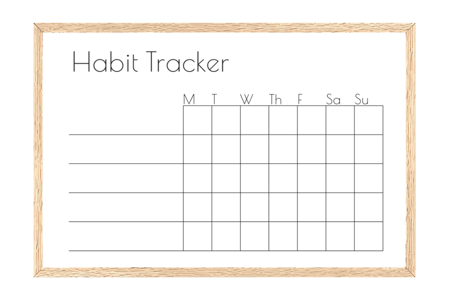 Weekly Habit Tracker (Squares)