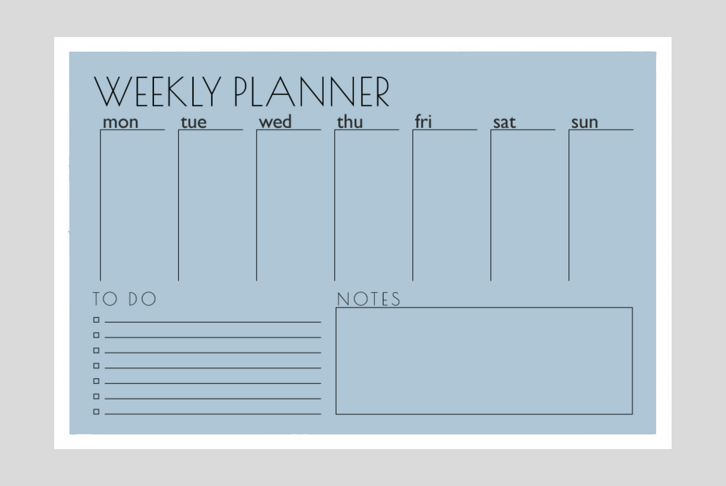 Weekly Planner + To-Do List