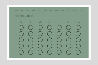 Monthly Habit Tracker (Circles)