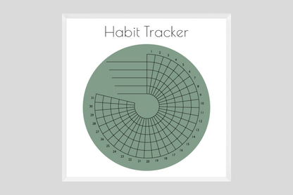 Monthly Round Habit Tracker (two tone)