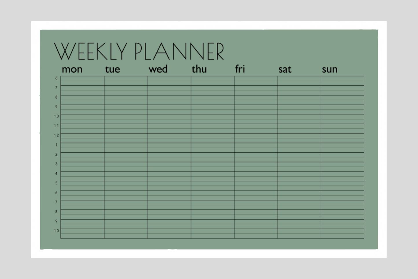 Half-Hourly Planner