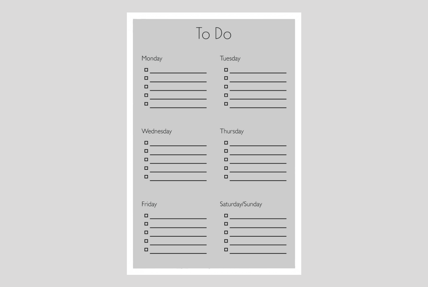 Daily To-Do List (Bullet Points)