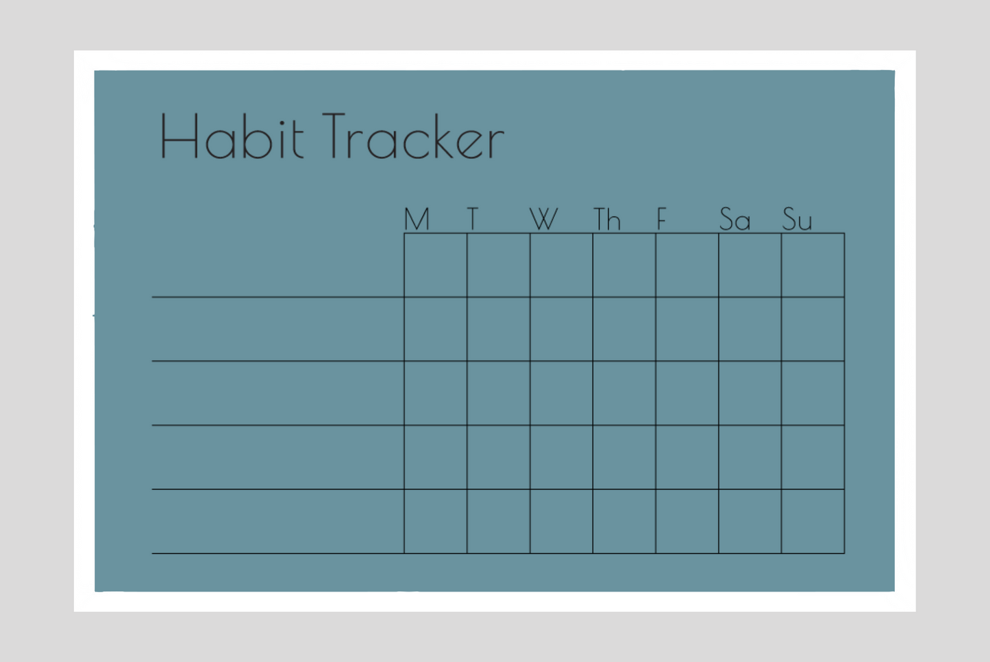 Weekly Habit Tracker (Squares)