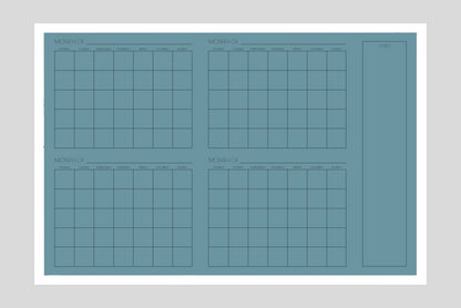 4 Month Calendar