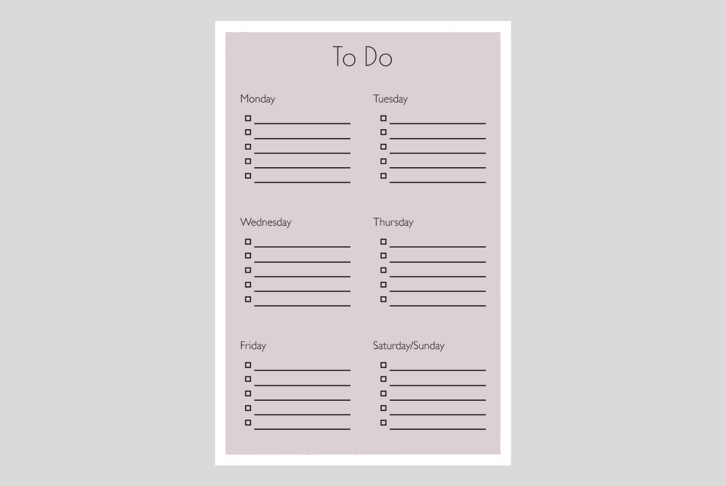 Daily To-Do List (Bullet Points)