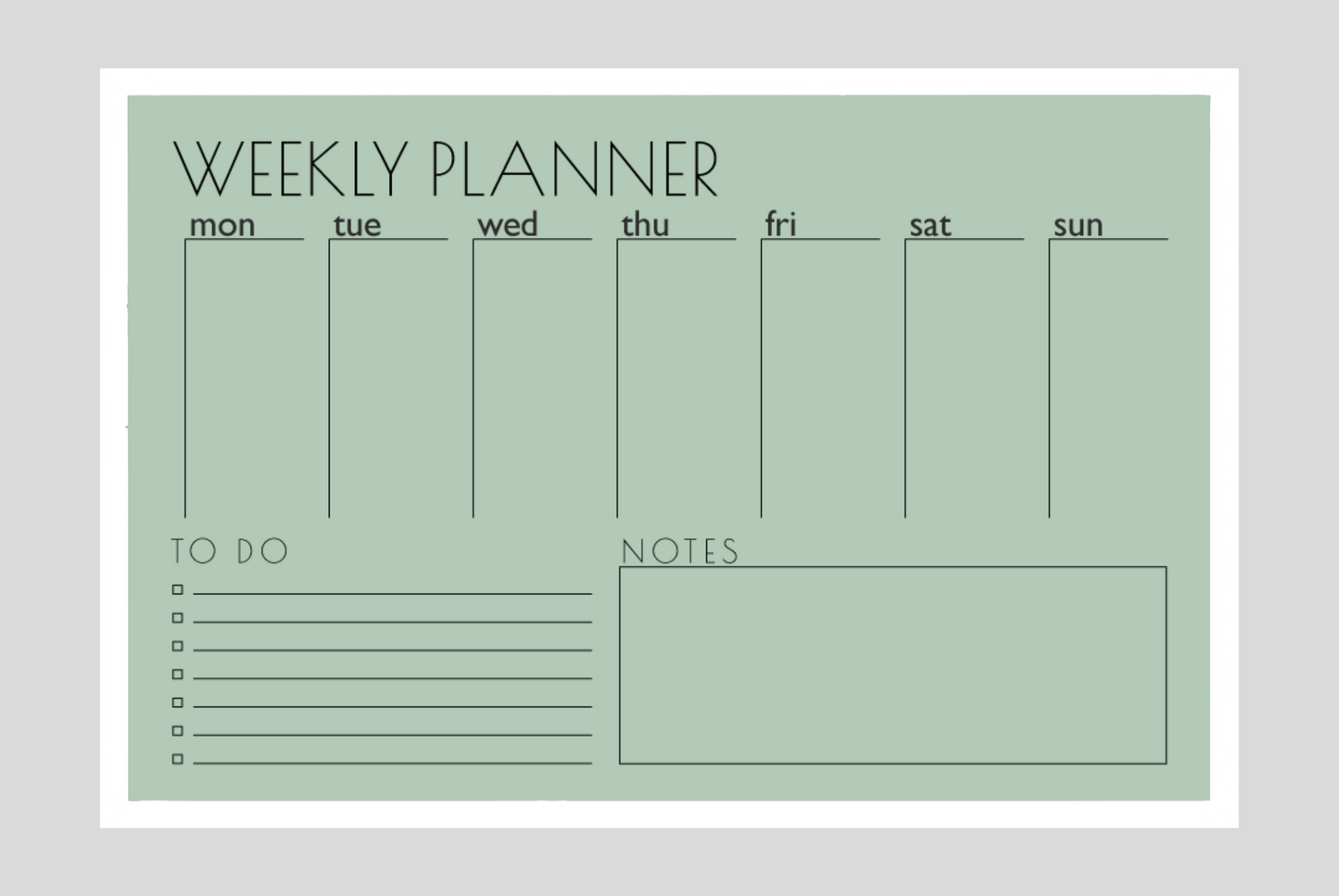 Weekly Planner + To-Do List