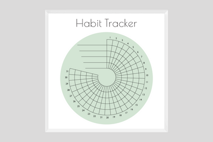 Monthly Round Habit Tracker (two tone)