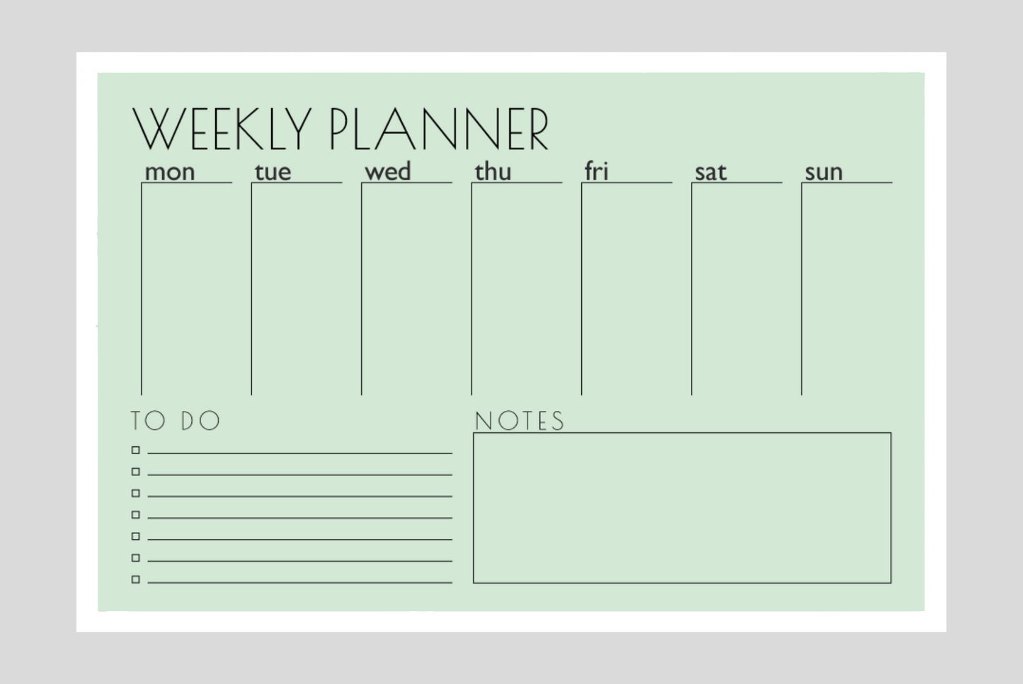 Weekly Planner + To-Do List