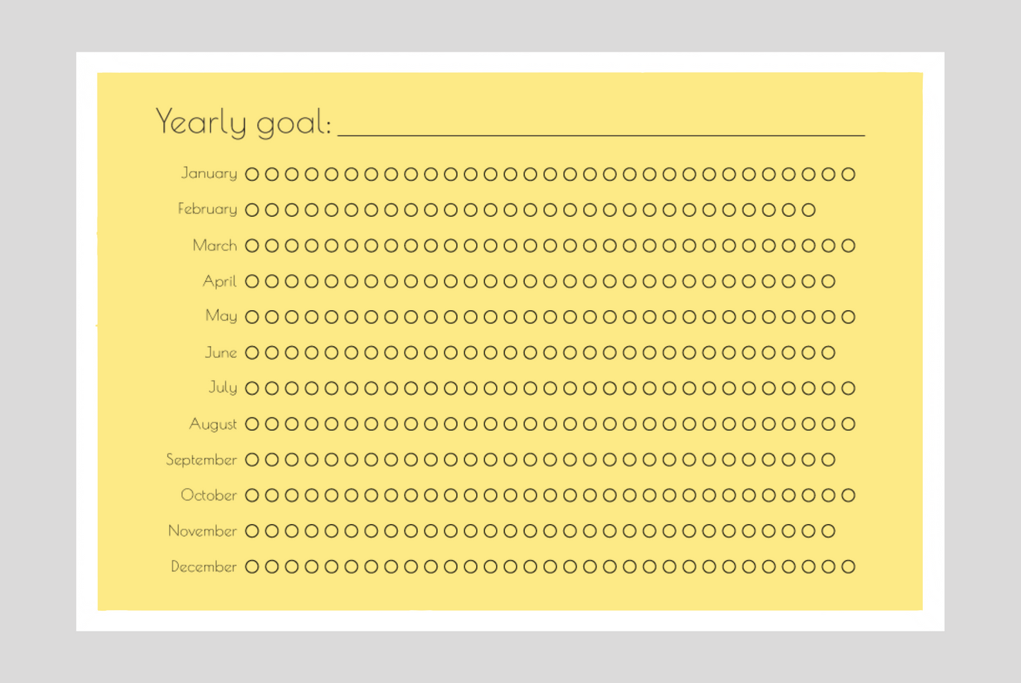 Yearly Habit Tracker