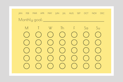 Monthly Habit Tracker (Circles)