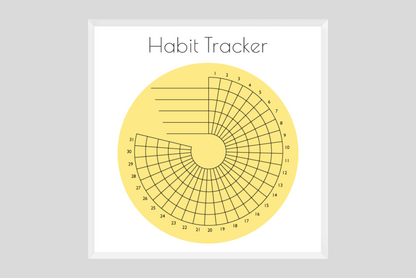 Monthly Round Habit Tracker (two tone)