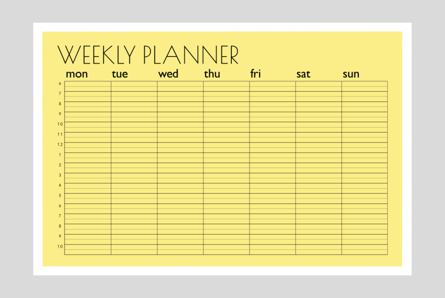 Half-Hourly Planner