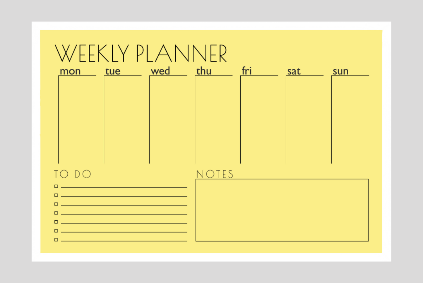 Weekly Planner + To-Do List