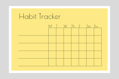 Weekly Habit Tracker (Squares)