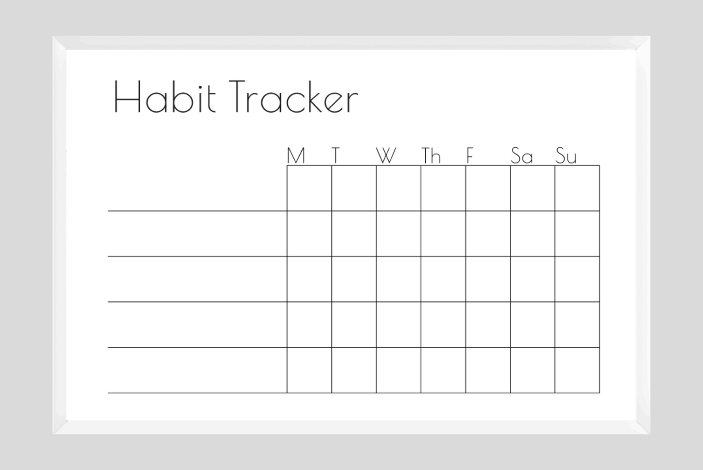 Weekly Habit Tracker (Squares)