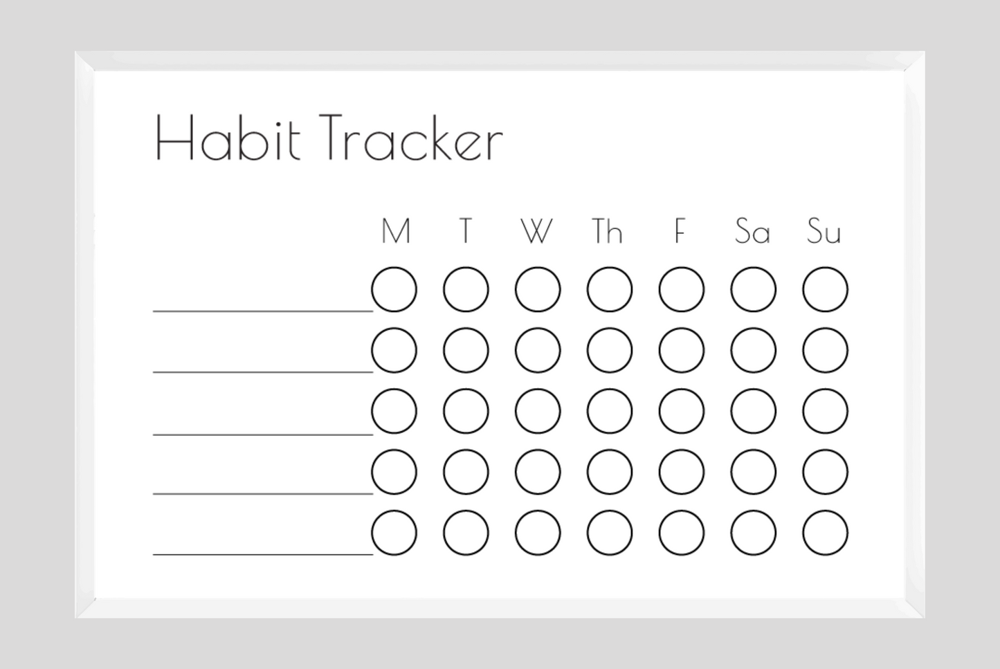 Weekly Habit Tracker (Circles)